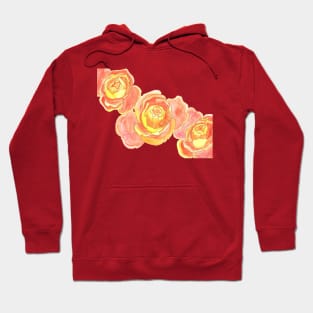 Orange Roses Watercolor Hoodie